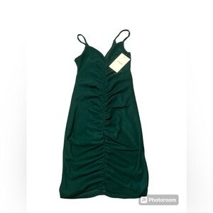 Shein Green Ruched Mini Dress